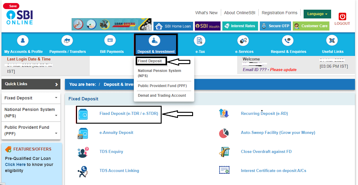 SBI fixed deposit