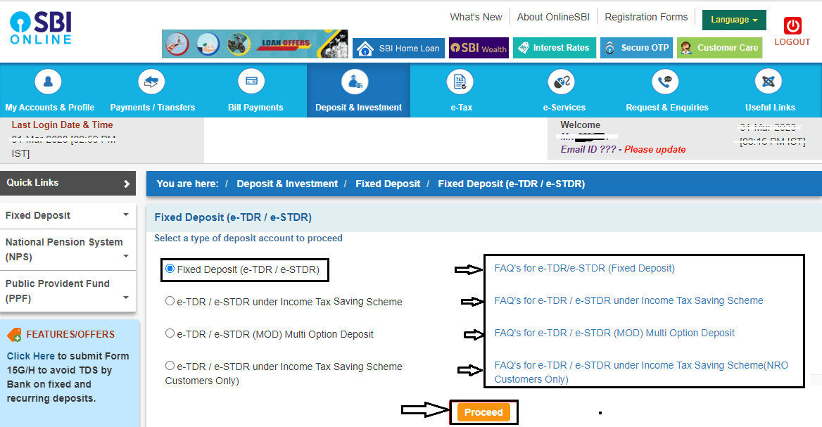 SBI fixed deposit kare