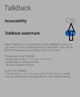 Talkback off