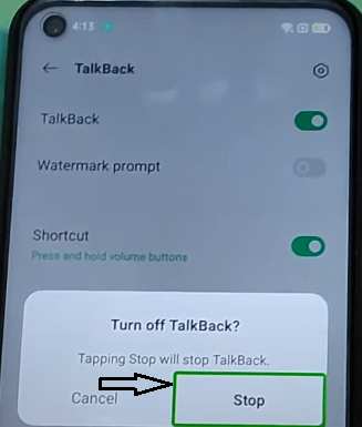 redmi smart phone mein Talkback Off