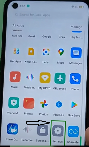 Oppo smart phone Talkback Off