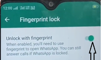 WhatsApp fingerprint lock kre