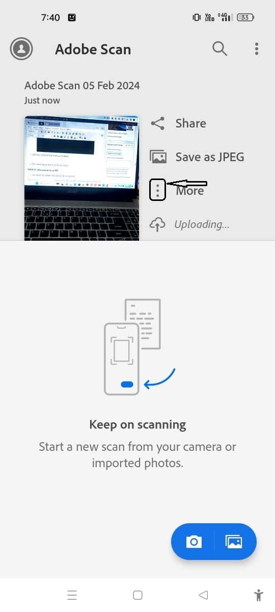 Document Scan mobile main kre