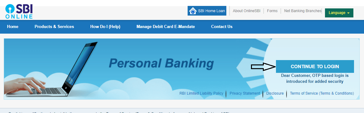 SBI login