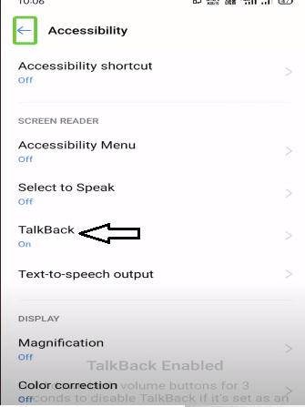 Vivo Talkback Off kre