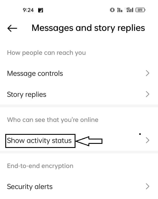 Instagram Active off