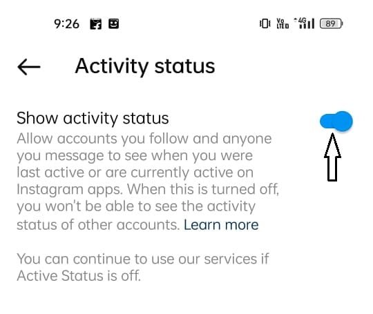 Instagram Active off kre