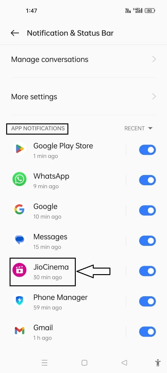 mobile me Notification Band Kre