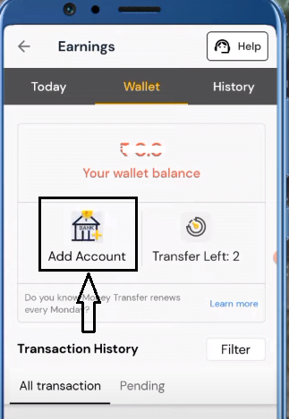 rapido add balance