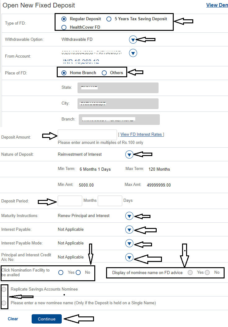 HDFC FD form