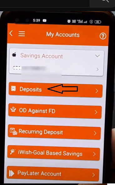 icici deposit