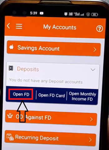 icici open fd