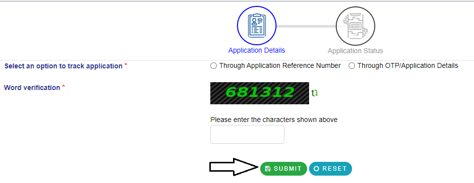 caste certificate application status