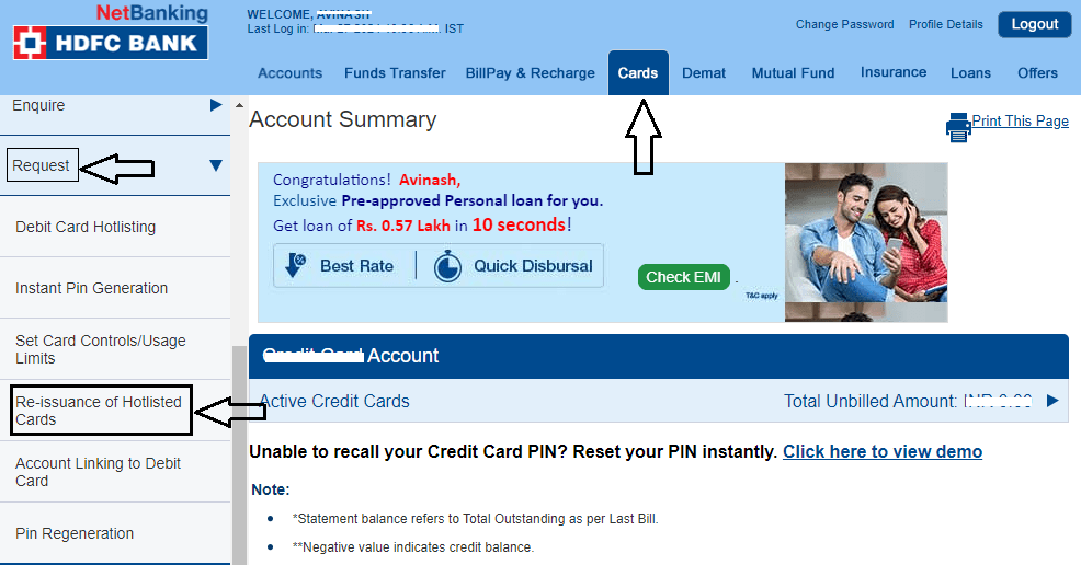 hdfc debit card apply