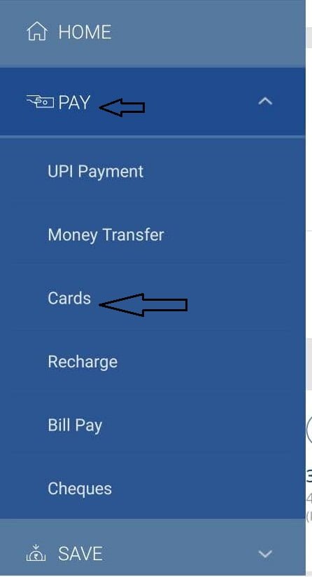 hdfc mobile app debit card