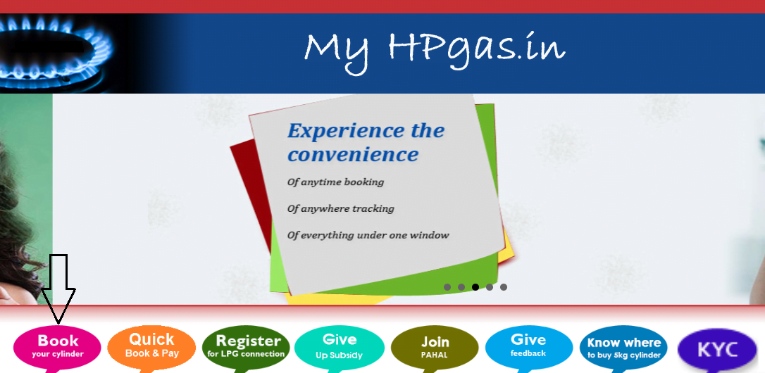 hp gas booking
