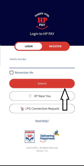 hp gas login process