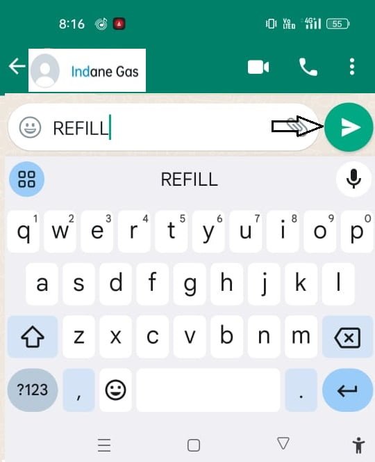 indane gas booking no