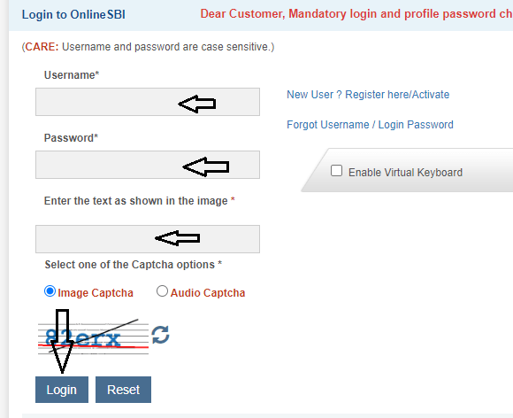 sbi login
