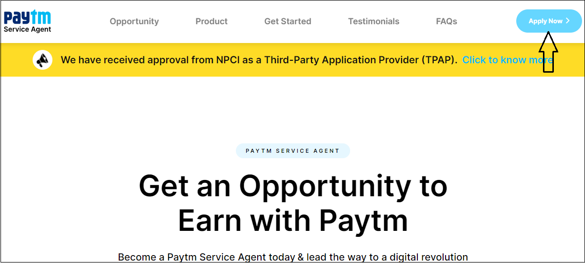 Paytm agent website