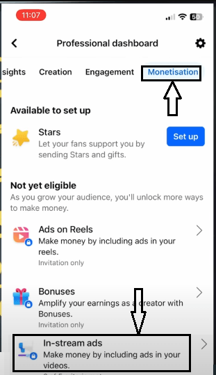 Facebook In-streams Ads