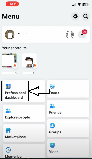 facebook professional dashboard