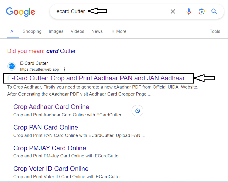 ecard cutter