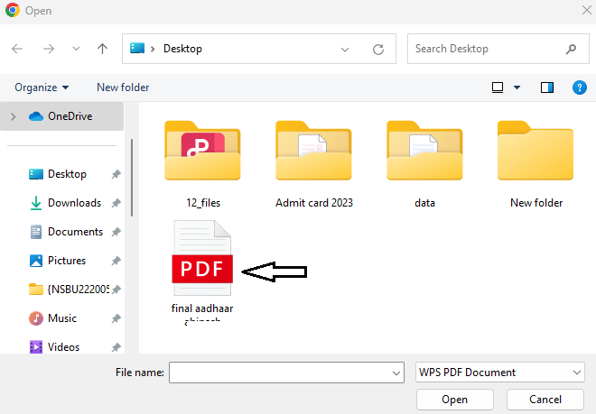 ecard select aadhar file