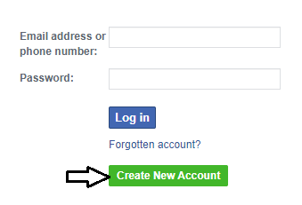 Facebook Create New Account