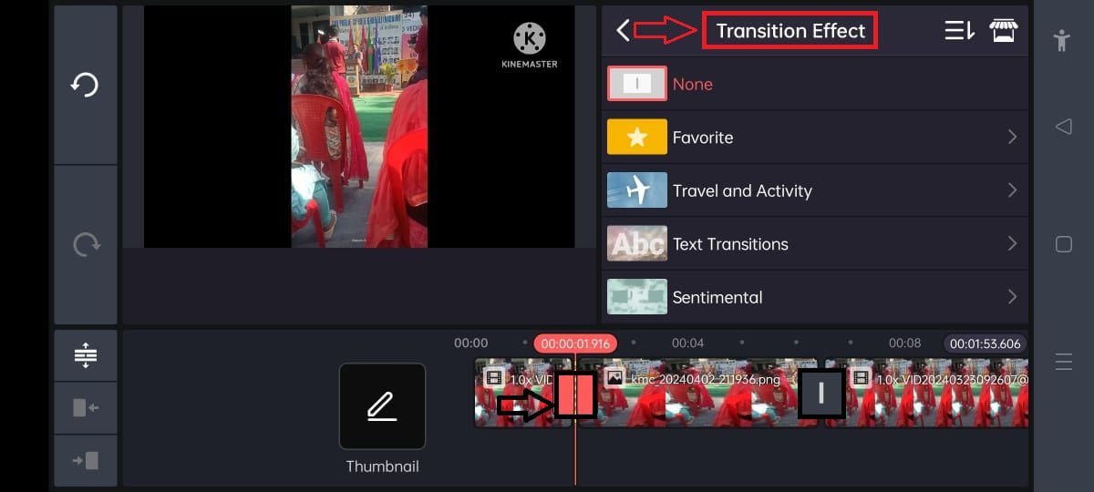 kinemaster Transition Effect