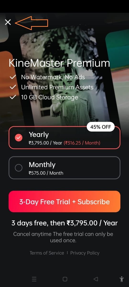 kinemaster app open