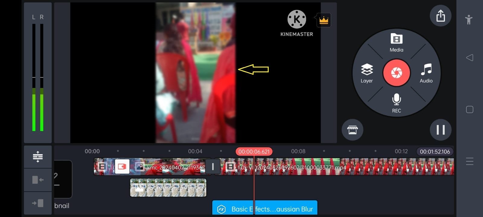 kinemaster blur effect