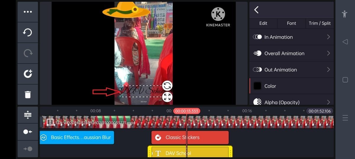 kinemaster color select