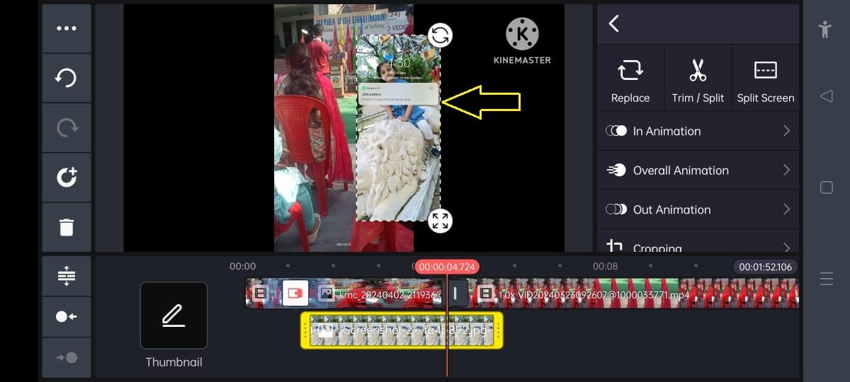 kinemaster screenshot select