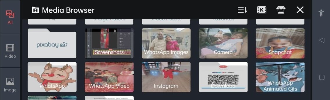 kinemaster video select