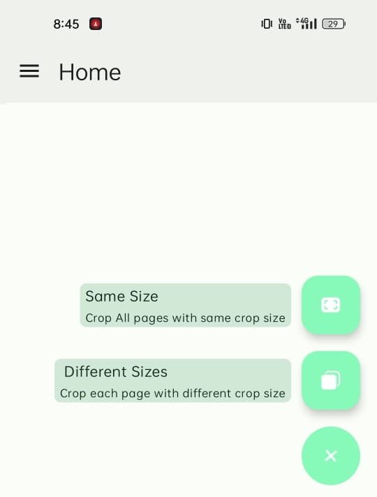 pdf cropper size set
