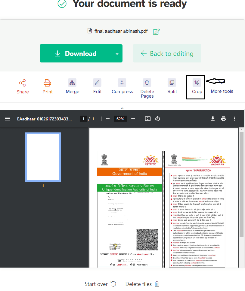 pdf editor crop
