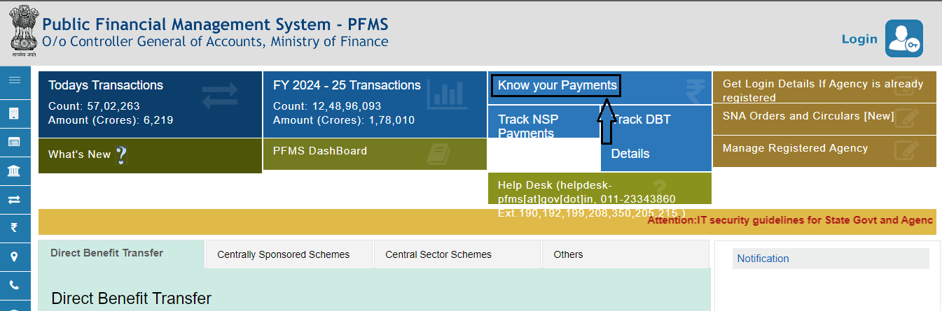 pfms website