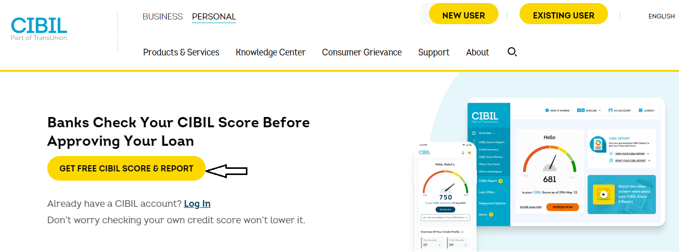CIBIL Score Website