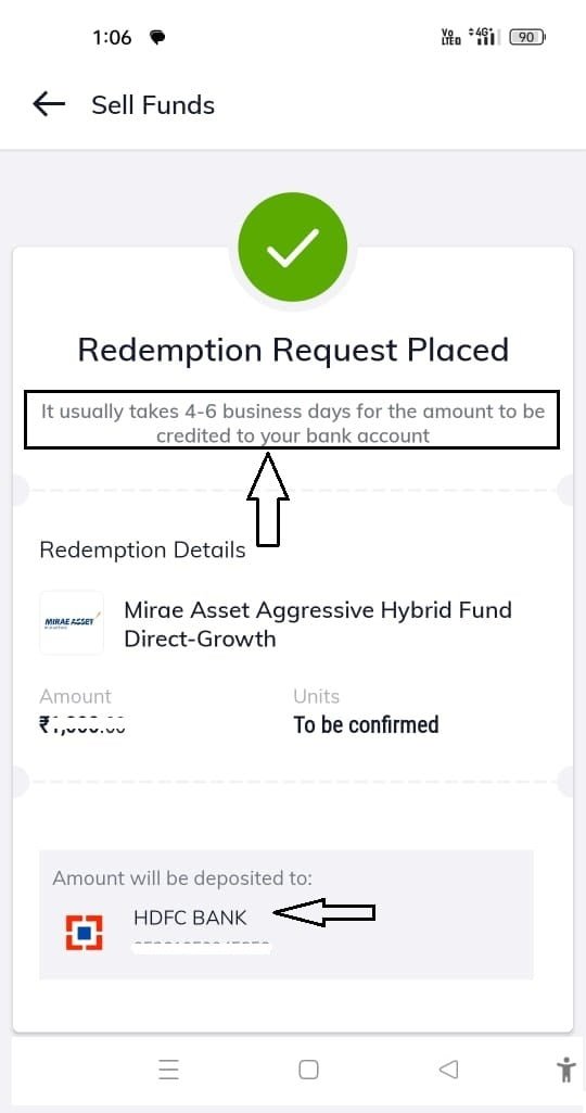 Paytm Mutual Fund Amount Credit