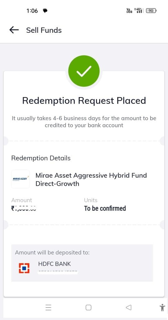 Paytm Money Mutual Fund Amount Successful Credit