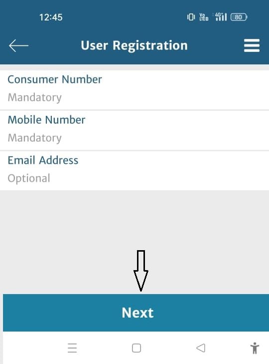 Bihar Bijli Smart Meter App Registration form