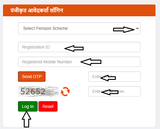 Vridha Pension Login