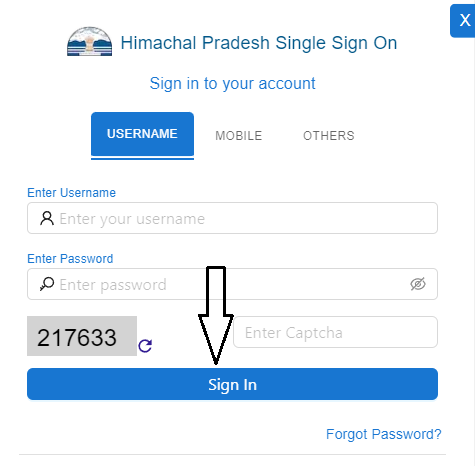OBC Caste Certificate Login Form