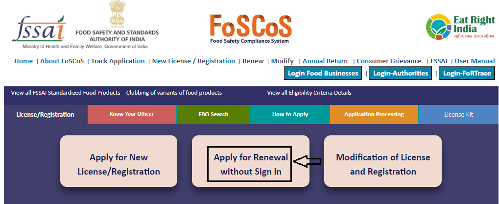 FSSAI Food License Renew