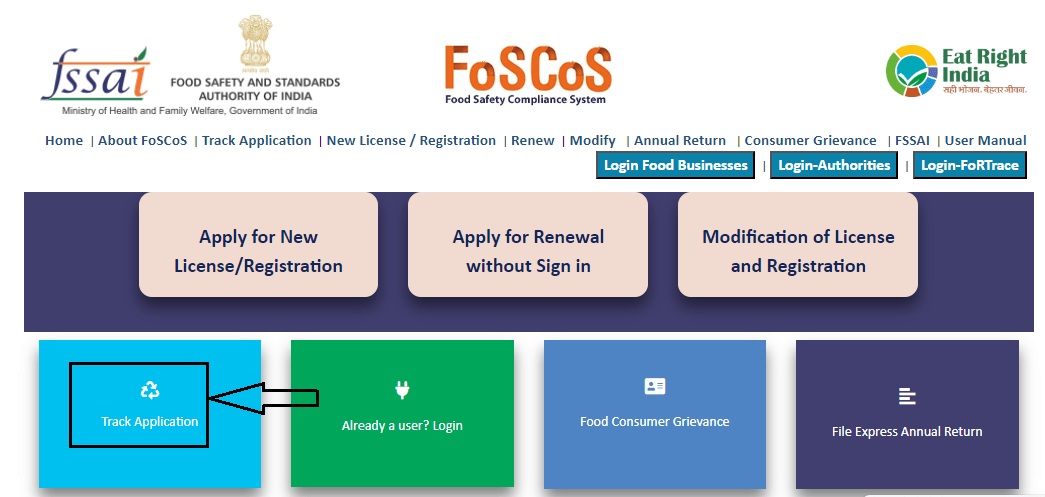 FSSAI Track Application