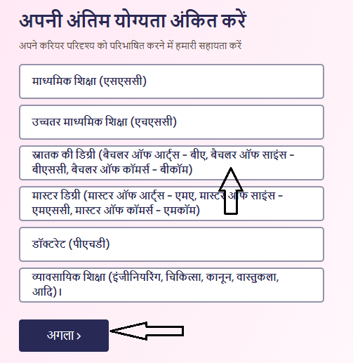UP Yuva Sathi Portal Education Details