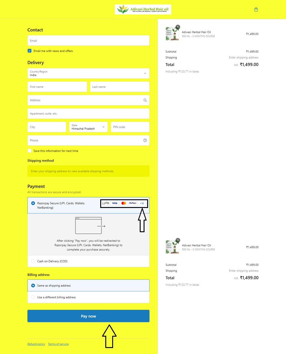 Adivasi Hair Oil Online Registration