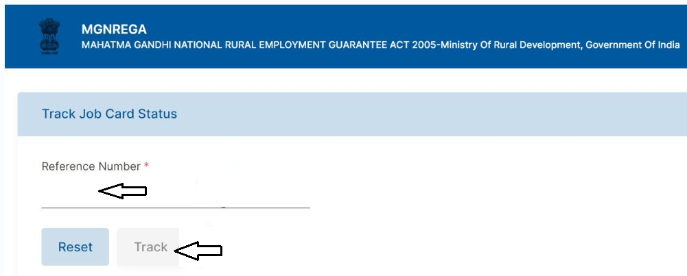 Nrega Track Job Card Status Form