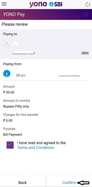 YONO transfer Money 